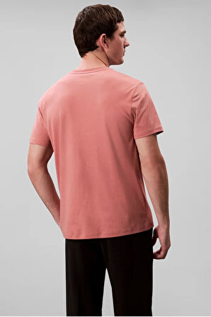 Erkek Somon Renkli Supima Pamuk T-Shirt - Rose | S