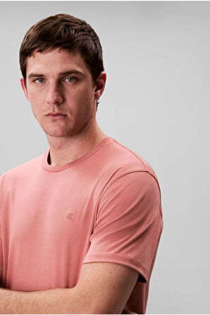 Erkek Somon Renkli Supima Pamuk T-Shirt - Rose | S