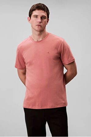 Erkek Somon Renkli Supima Pamuk T-Shirt - Rose | L