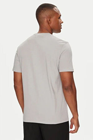 Erkek Logo Patch'li T-Shirt - Gri | S