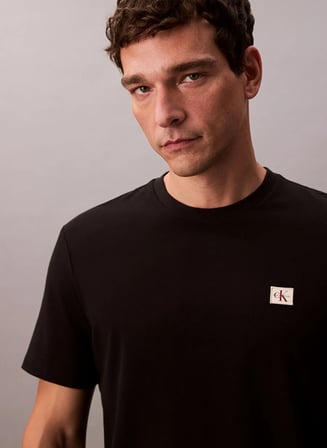CALVIN KLEIN Erkek Marka Logolu Günlük Kullanıma Uygun Siyah T-Shirt LV04RC272G UB1