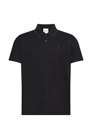Erkek SS Refined Pique Klasik Polo T-Shirt - Siyah | XL