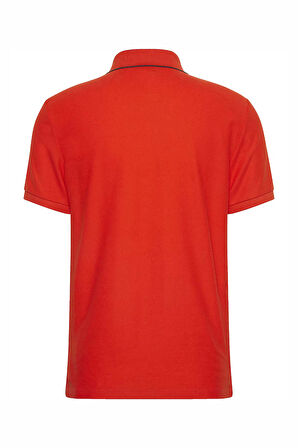 Erkek Regular Fit Kısa Kollu Polo Yaka T-Shirt - Kırmızı  | XS