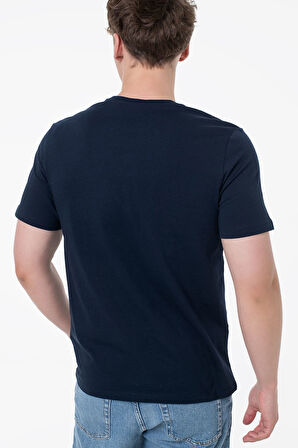 Erkek SS Smooth CTTN Solid Crewnk T-Shirt - Lacivert | S