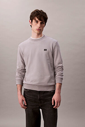 Erkek LS EU 350TERRY Badge Sweatshirt -  Gri | S