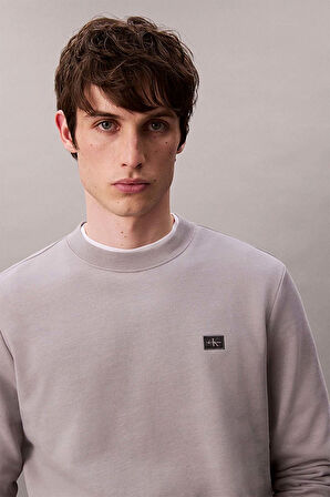 Erkek LS EU 350TERRY Badge Sweatshirt -  Gri | XL