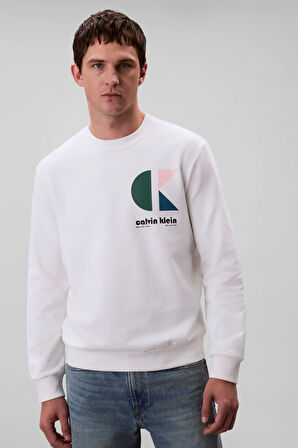 Calvin Klein Kadın Sweatshirt-LV04RC285GWHITE