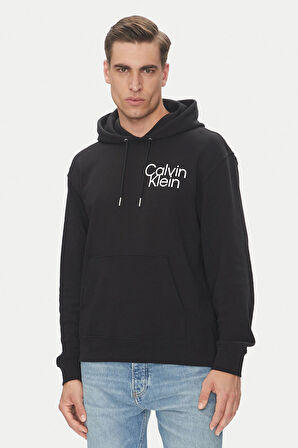 Erkek LS EU 350 Terry Kapüşonlu Sweatshirt - Siyah | S