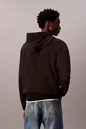 Erkek Regular Fit Logo Yamalı Kapüşonlu Sweatshirt - Siyah | XS
