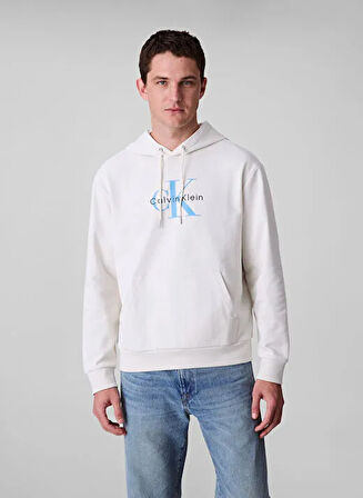 CALVIN KLEIN Erkek  Krem Sweatshirt LV04RC282G YAS