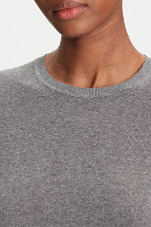 Kadın İnce Dokulu Viskoz Triko - Gri | S