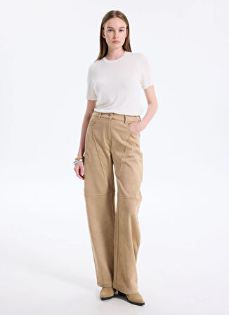 Calvin Klein Yuvarlak Yaka Standart Düz Beyaz Kazak Kadın LV044A307GYAS