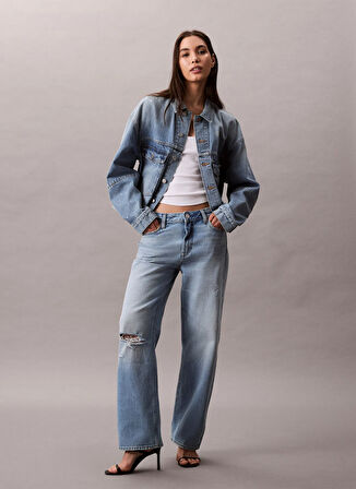 Calvin Klein Jeans Standart Mavi Kadın Ceket LV047C730GX0N