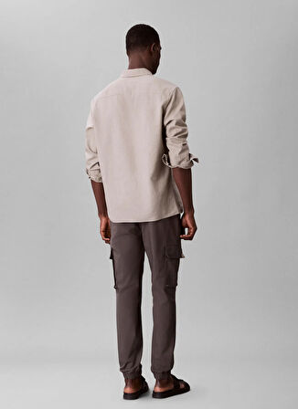 Calvin Klein Jeans Lastikli Paça Haki Erkek Kargo Pantolon LV04RC617GPAR SKNNY ELSTC RPSTP CR