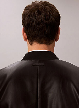 Calvin Klein Jeans Siyah Erkek Deri Ceket LV04RC407GUB1 LS FAUX LEATHER BOMBE