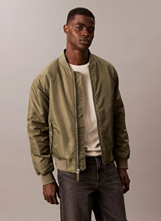 Calvin Klein Jeans Yeşil Erkek Mont LV04RC526GLDY LS JEANS HERO BOMBER