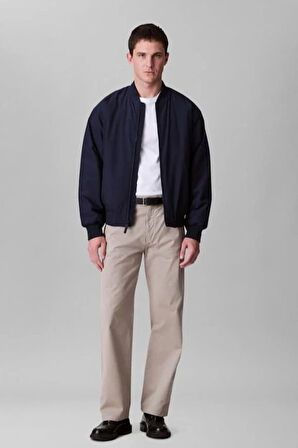 Erkek Regular Fit Ribanalı Bomber Ceket - Lacivert | XS