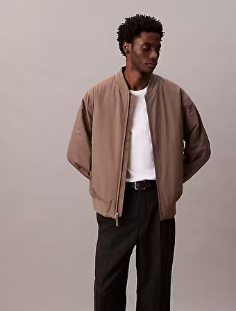 CALVIN KLEIN Erkek Yuvarlak Yaka Regular Fit Kalıp Çift Cep Gri Mont LV04LC513G PDK