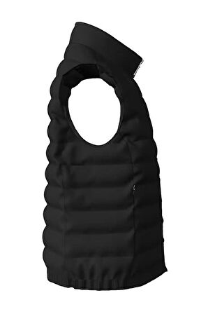 Kadın Regular Fit Dik Yaka Hafif Şişme Yelek - Siyah | XS