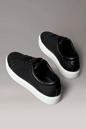 Calvin Klein Perfore Deri Bileksiz Düz Taban Erkek Sneaker HM0HM01870-0GM