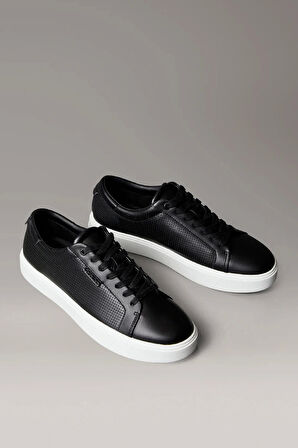Calvin Klein Perfore Deri Bileksiz Düz Taban Erkek Sneaker HM0HM01870-0GM