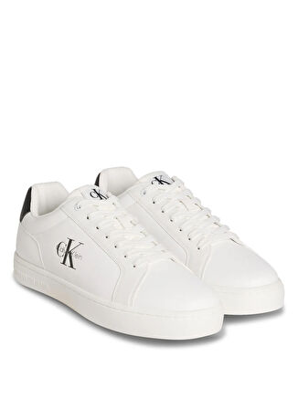 Calvin Klein Beyaz - Siyah Erkek Sneaker CLASSIC CUPSOLE MONO LTH