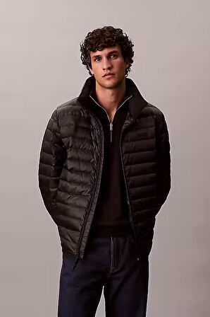 Erkek Regular Fit Kapitone Şişme Mont - Siyah | XS