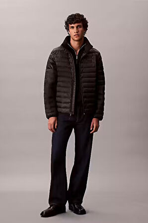 Erkek Regular Fit Kapitone Şişme Mont - Siyah | XS