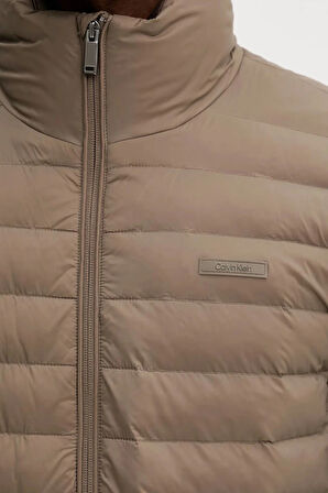 Calvin Klein Erkek Hafif Naylon Kapitone Şişme Gri Ceket LV04LC506G-PDK