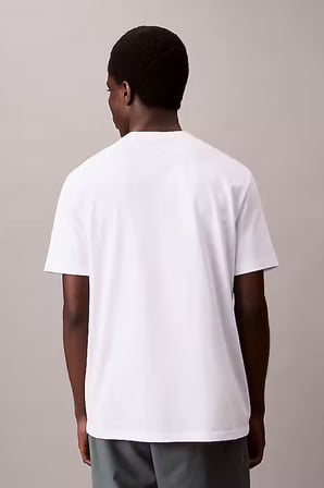 Erkek Regular Fit Monogram Nakışlı Pamuklu T-Shirt - Beyaz | XL