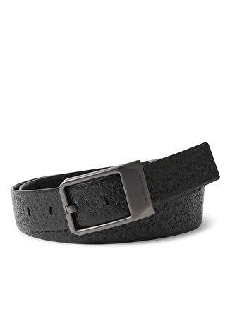 Calvin Klein Erkek Kemer FACETED BUCKLE 35MM AOP ADJ/REV