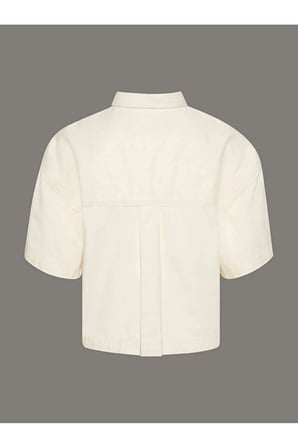 SS DENIM SHIRT CHALK WHITE Beyaz Kadın Tişört