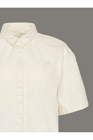 SS DENIM SHIRT CHALK WHITE Beyaz Kadın Tişört