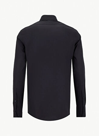 Calvin Klein Normal Gömlek Yaka Siyah Erkek Gömlek LV019EU001XNT_REG ESNTL POPLIN STR