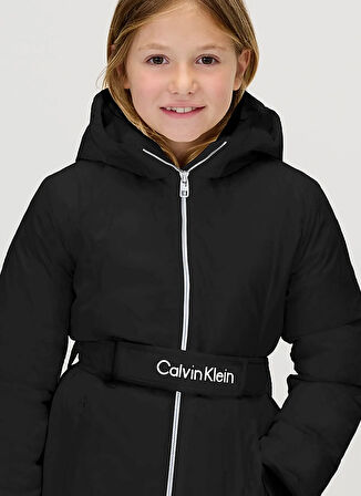 Calvin Klein Siyah Kız Çocuk Şişme Mont IG0IG02976BEH