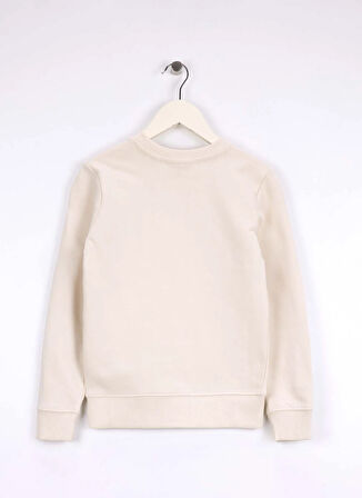 Calvin Klein Baskılı Erkek Çocuk Ekru Sweatshırt IB0IB02527PGB