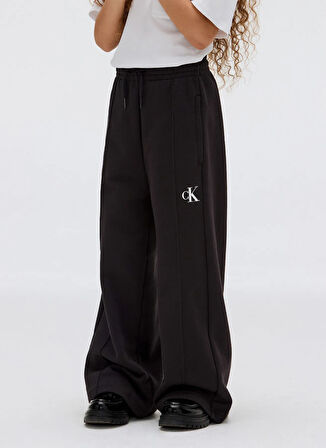 Calvin Klein Bol Paça Siyah Kız Çocuk Eşofman Altı IG0IG02875BEH