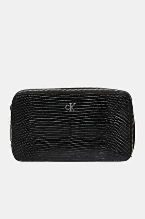 Calvin Klein Jeans Lizard Embossed Leat Kadın Siyah Cüzdan LV04F1071G-UB1