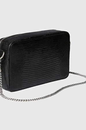 Calvin Klein Jeans Lizard Embossed Leat Kadın Siyah Cüzdan LV04F1071G-UB1