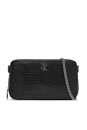 Calvin Klein Jeans Lizard Embossed Leat Kadın Siyah Cüzdan LV04F1071G-UB1