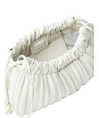 Calvin Klein Jeans PLISSE MINI DRAWSTRING BAG Kadın Beyaz Çanta LV04F3077G-FUP