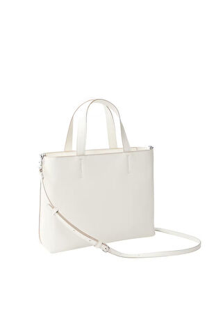 Kadın Sculpted Mini EW Tote EL Çantası -Beyaz | undefined
