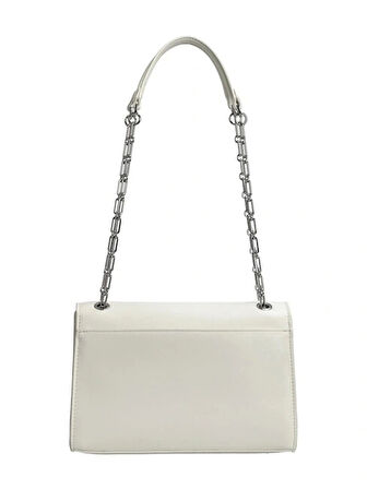 Calvin Klein CK RE-LOCK MEDIUM CHAIN Kadın Beyaz Çanta LV04F3104G-FUP
