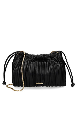 Calvin Klein Jeans Drawstring Plisse Kadın Siyah Omuz Çantası  LV04F3076G-UB1