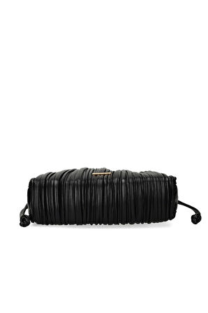 Calvin Klein Jeans Drawstring Plisse Kadın Siyah Omuz Çantası  LV04F3076G-UB1