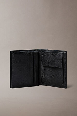 Erkek Saffiano Üç Katlı Cüzdan - Siyah | undefined