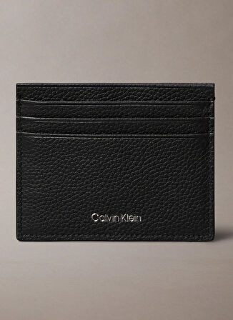 Calvin Klein Siyah Erkek Kartlık FOIL EMBOSS EW CARD CASE