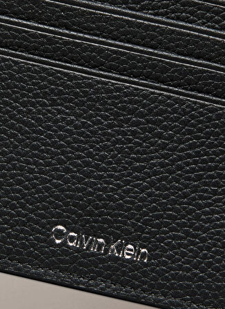 Calvin Klein Siyah Erkek Kartlık FOIL EMBOSS EW CARD CASE