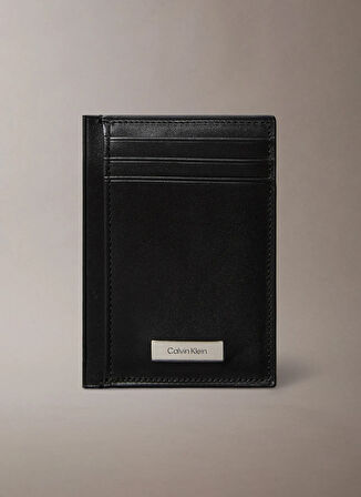 Calvin Klein Siyah Erkek Kartlık PLAQUE NS CARD CASE