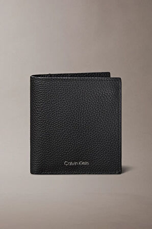 Erkek İnce Tasarım Dokulu Dikey Cüzdan - Siyah | undefined